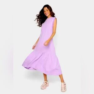 FarmRio lilac cotton dress